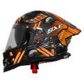 STEELBIRD SXE TPE EDITION ST1 GLOSS BLACK ORANGE  - SBH 61