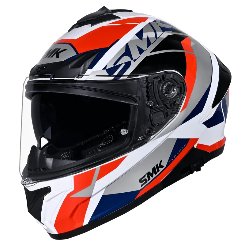 SMK Typhoon  S01 Style GL136- Gloss white red blue
