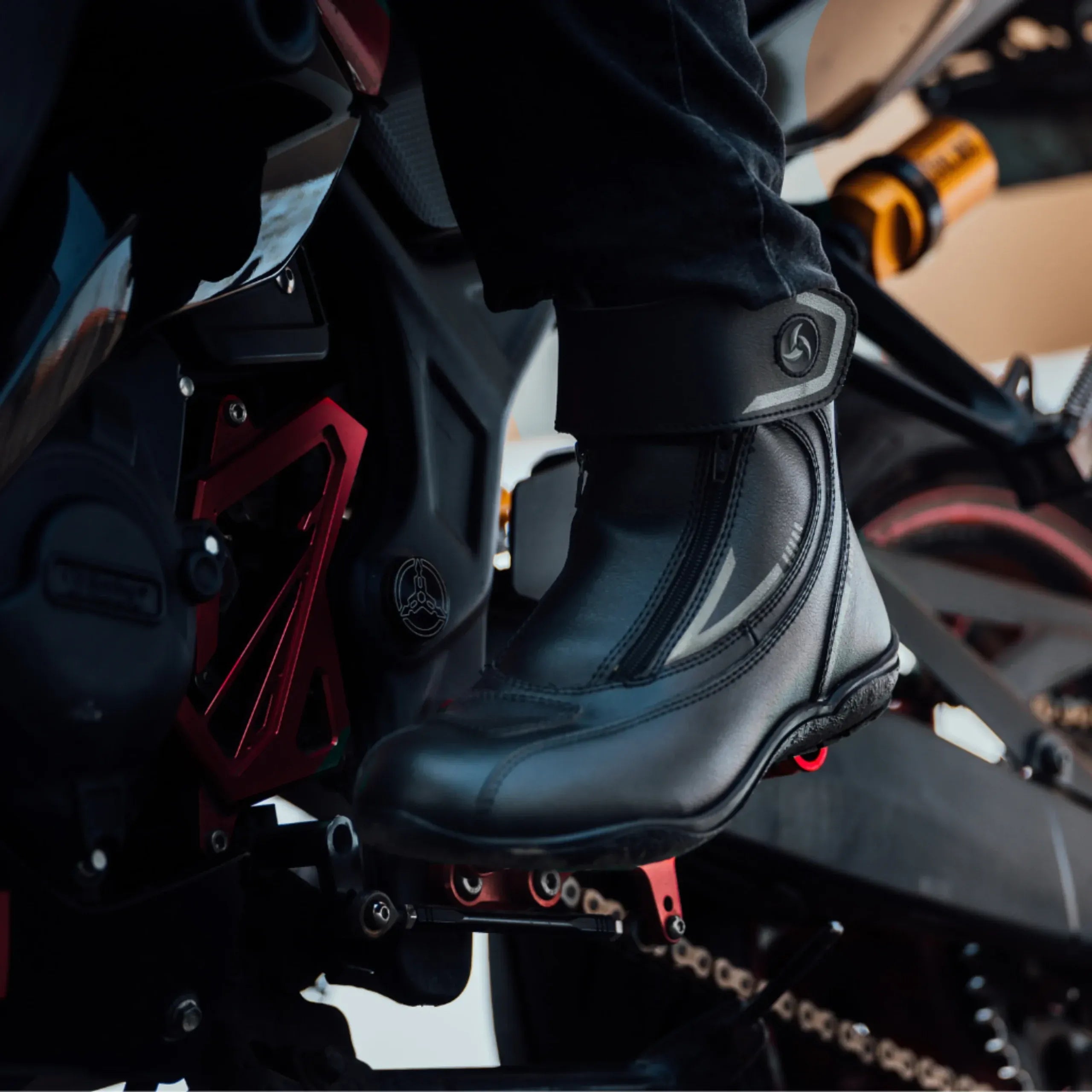 Raida Tourer Motorcycle Boots - Black Grey