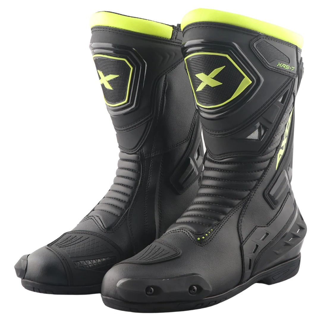 Axor Slipstream Pro Riding Boots - Black Neon