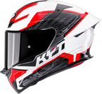 KYT TT Revo Speeding Gloss White Red Helmet
