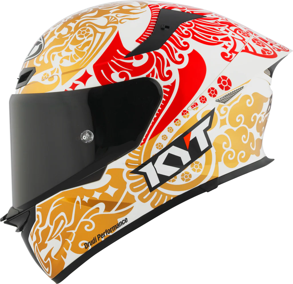 KYT TT Revo Enea Bastianini Indonesia Replica 2023 Gloss Pearl White