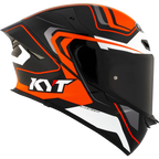 KYT TT Revo Overtech Black Orange Gloss Helmet