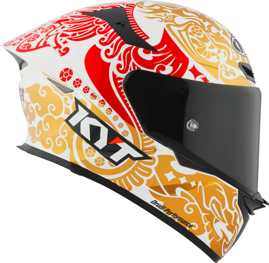 KYT TT Revo Enea Bastianini Indonesia Replica 2023 Gloss Pearl White