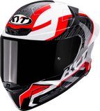 KYT TT Revo Speeding Gloss White Red Helmet