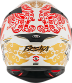 KYT TT Revo Enea Bastianini Indonesia Replica 2023 Gloss Pearl White