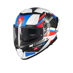 MT Thunder 4 SV A7 Luminence Gloss White Blue Red Helmet