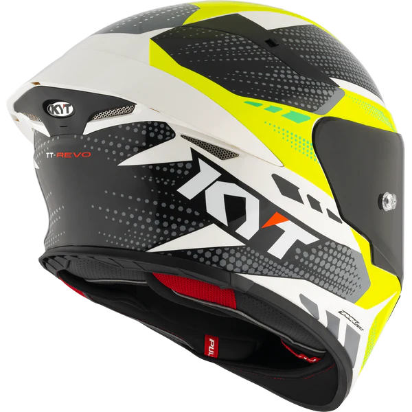 KYT TT Revo Gear Black Yellow Gloss Helmet