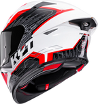 KYT TT Revo Speeding Gloss White Red Helmet