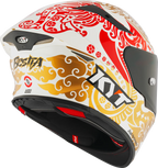 KYT TT Revo Enea Bastianini Indonesia Replica 2023 Gloss Pearl White