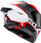 KYT TT Revo Speeding Gloss White Red Helmet