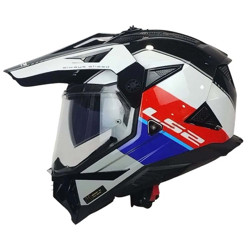 LS2 MX436 PIONEER II RALLY - GLOSS RED BLUE