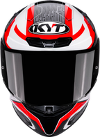 KYT TT Revo Speeding Gloss White Red Helmet