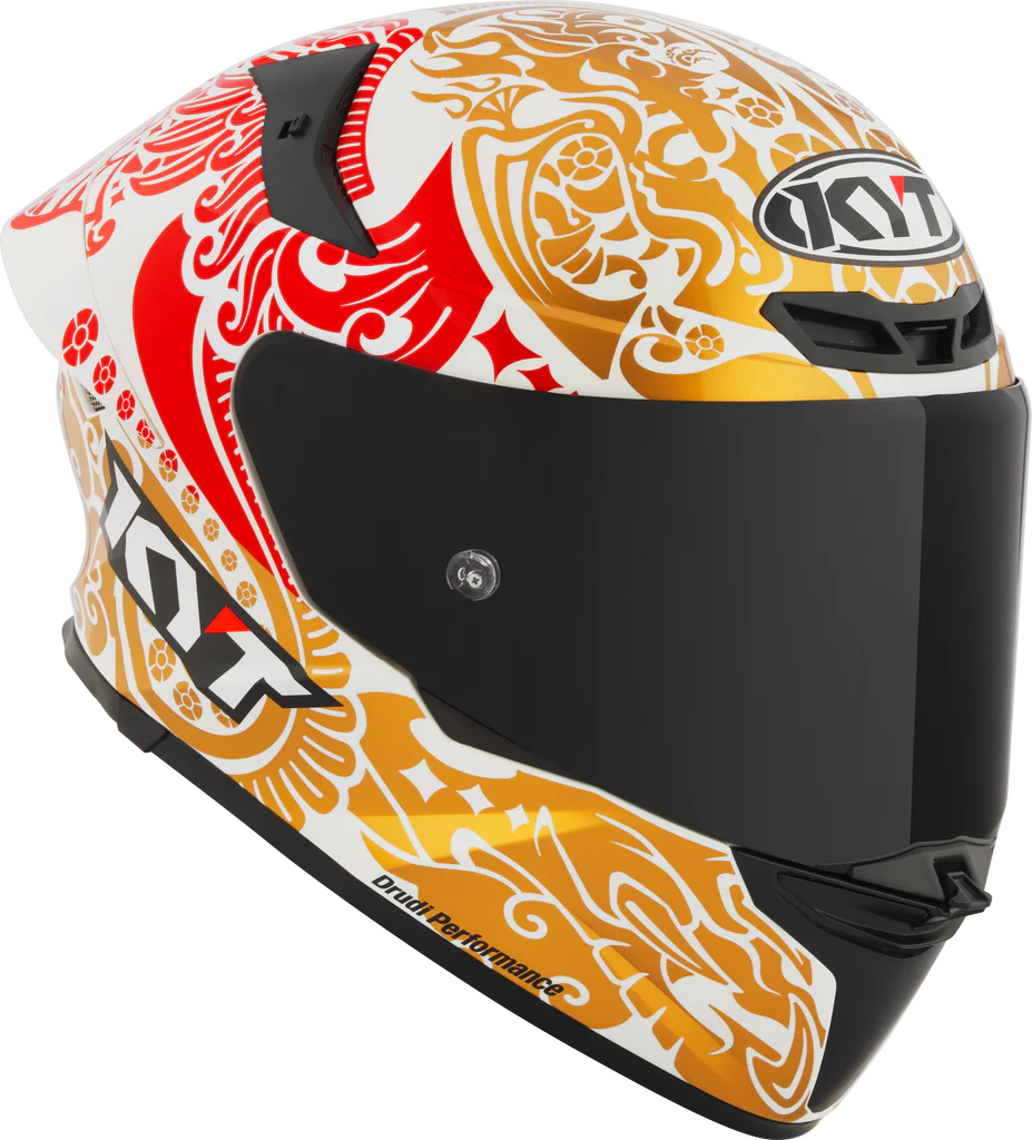 KYT TT Revo Enea Bastianini Indonesia Replica 2023 Gloss Pearl White