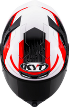 KYT TT Revo Speeding Gloss White Red Helmet