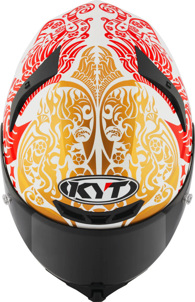 KYT TT Revo Enea Bastianini Indonesia Replica 2023 Gloss Pearl White