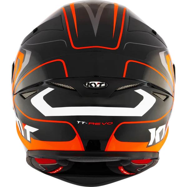 KYT TT Revo Overtech Black Orange Gloss Helmet