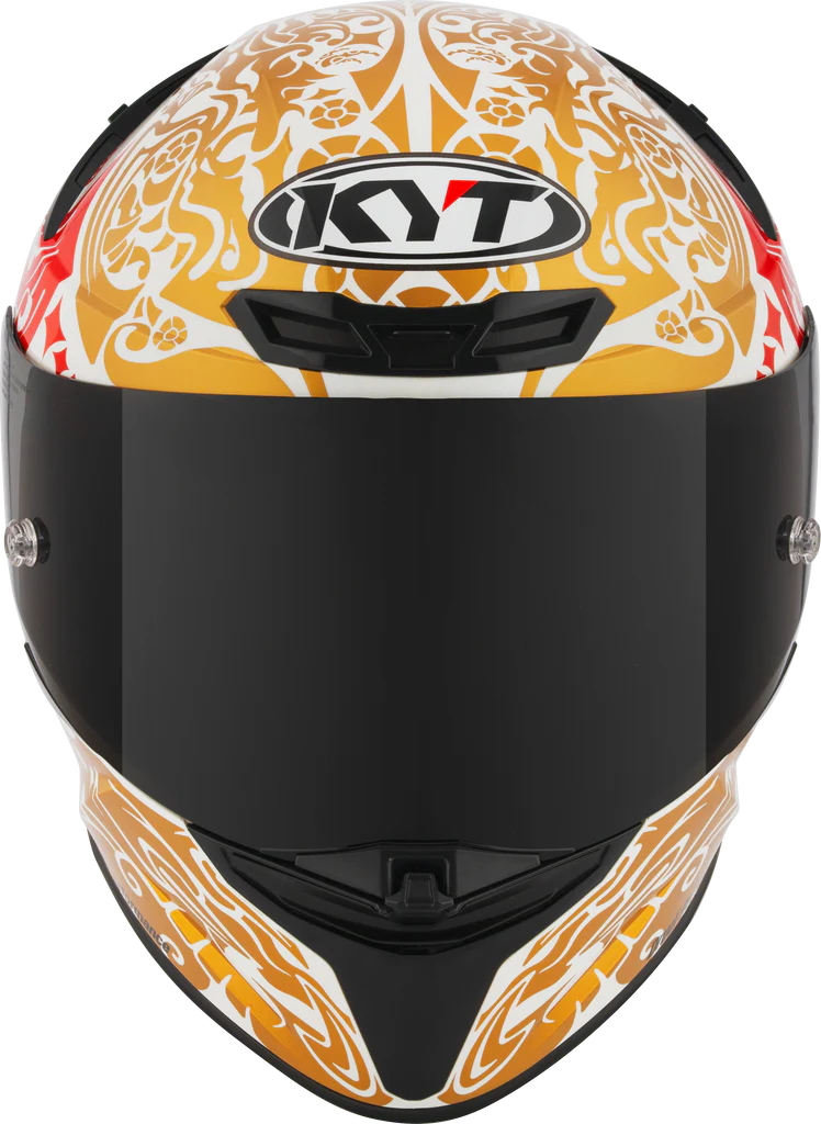 KYT TT Revo Enea Bastianini Indonesia Replica 2023 Gloss Pearl White