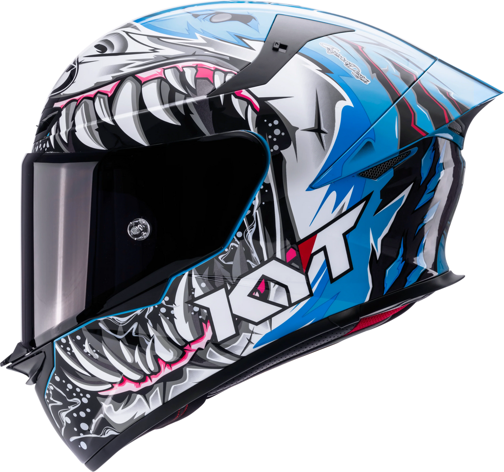 KYT TT Revo Megalodon - Gloss blue