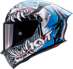 KYT TT Revo Megalodon - Gloss blue