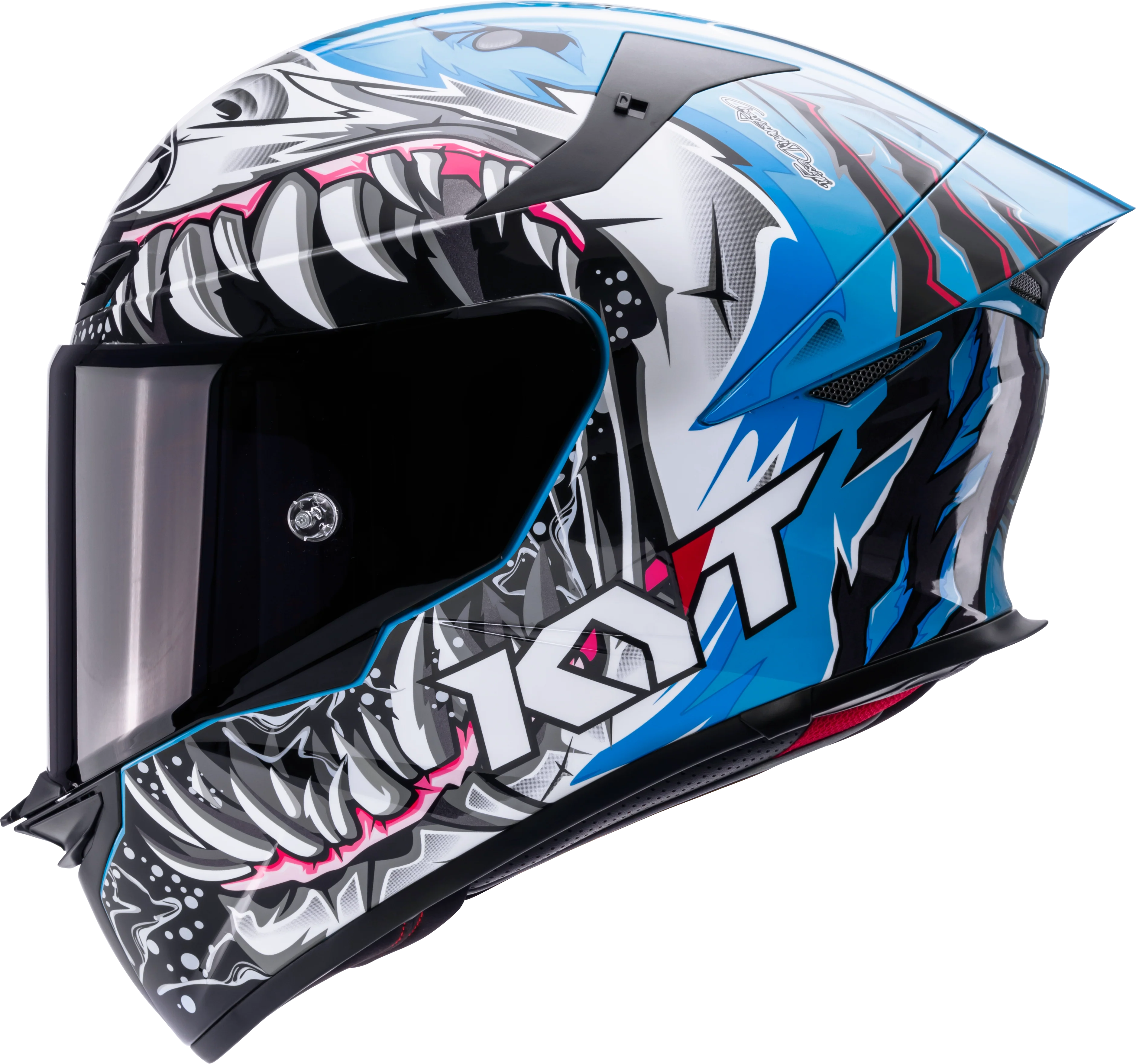 KYT TT Revo Megalodon - Gloss blue