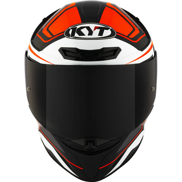 KYT TT Revo Overtech Black Orange Gloss Helmet
