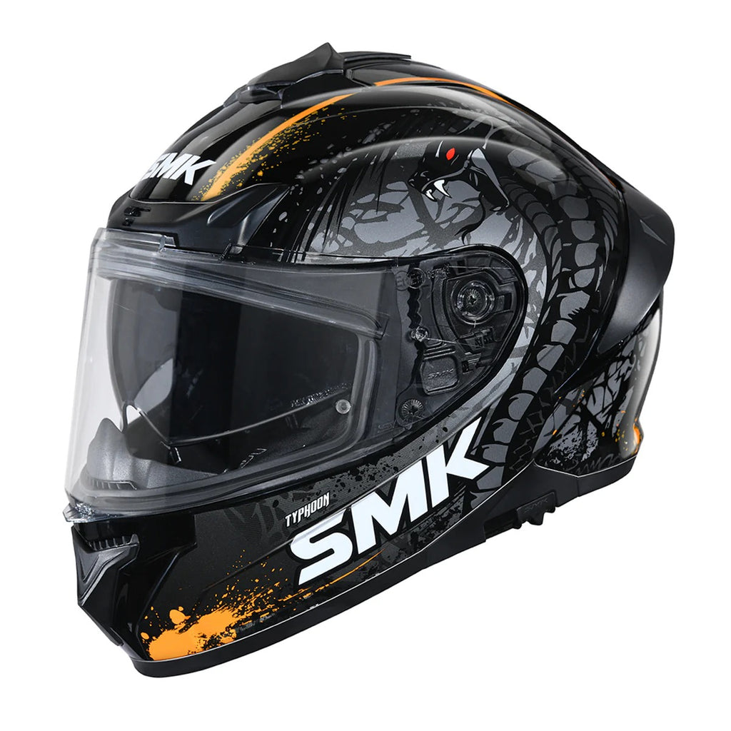 SMK Typhoon  S01 Reptile- Gloss black grey orange