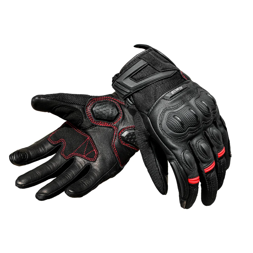 Raida AirWave Motorcycle Gloves - Black Red