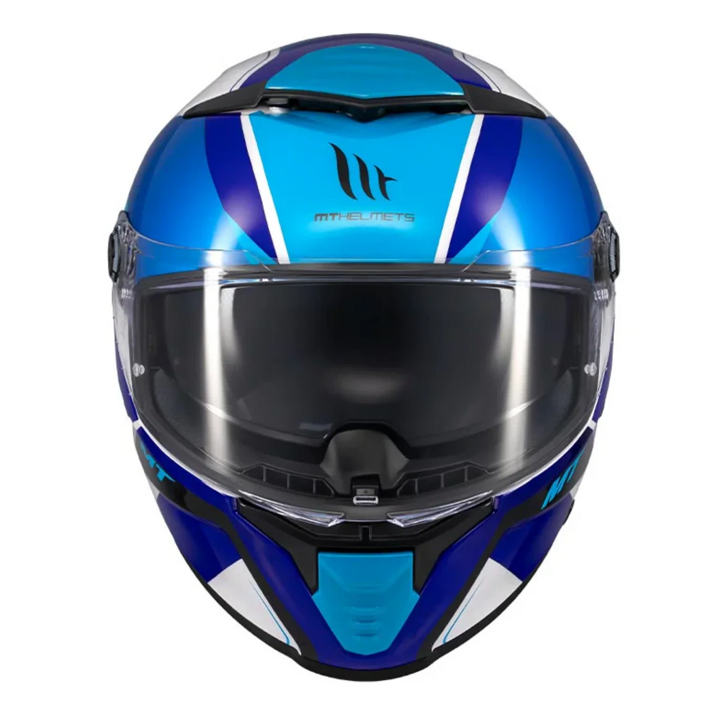 MT Thunder 4 SV Freeway A17 Gloss Blue White Helmet