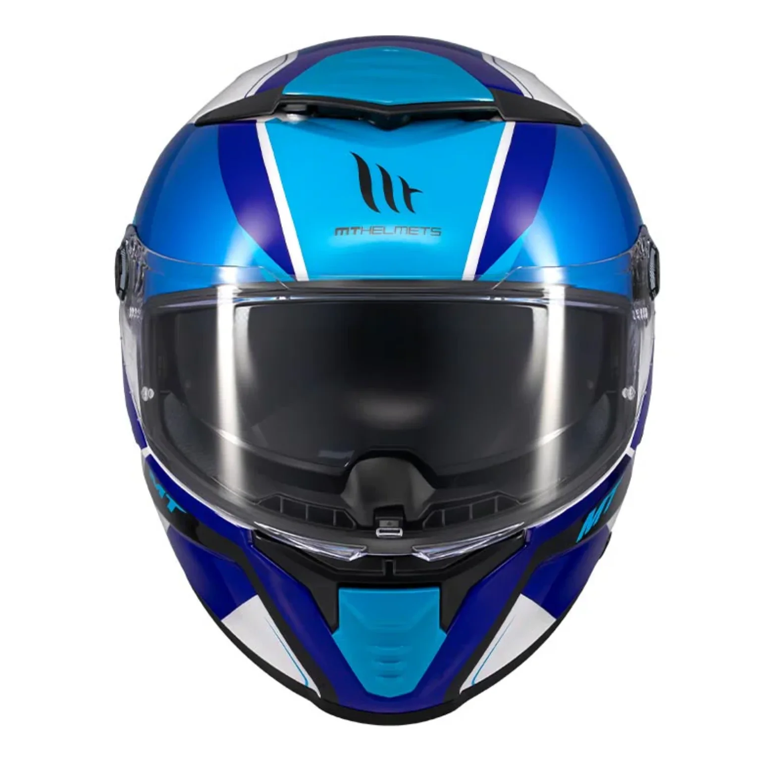 MT Thunder 4 SV Freeway A17 Gloss Blue White Helmet