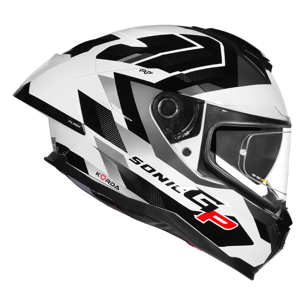 Korda Sonic GP Flash Helmet - Gloss Black White