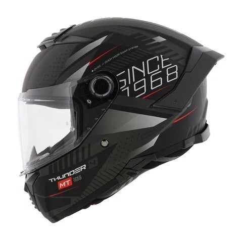 MT Thunder 4 SV D1 Luminence Gloss Black Grey Helmet