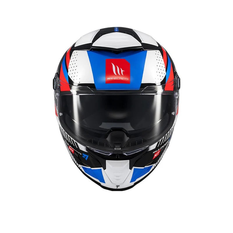 MT Thunder 4 SV A7 Luminence Gloss White Blue Red Helmet