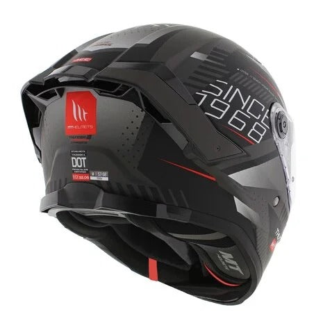 MT Thunder 4 SV D1 Luminence Gloss Black Grey Helmet