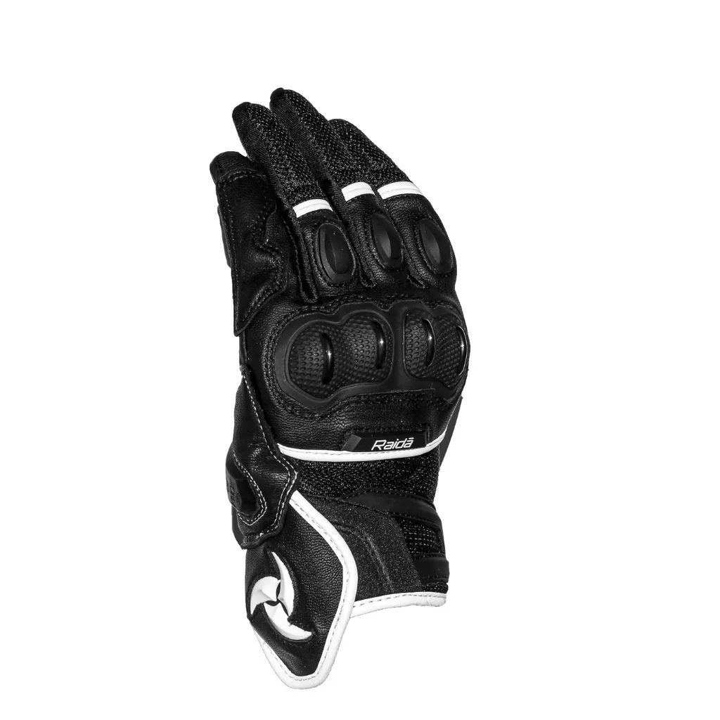 Raida AirWave Motorcycle Gloves - Black White