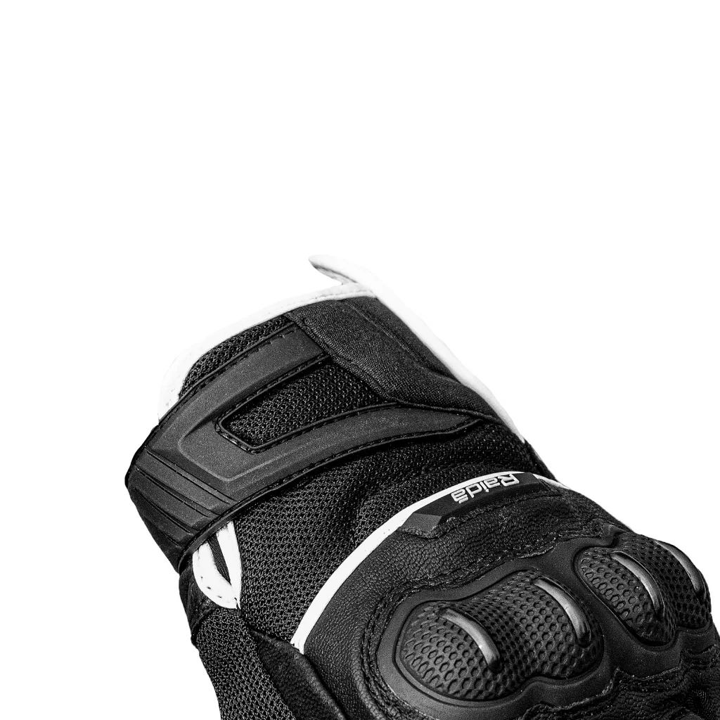 Raida AirWave Motorcycle Gloves - Black White