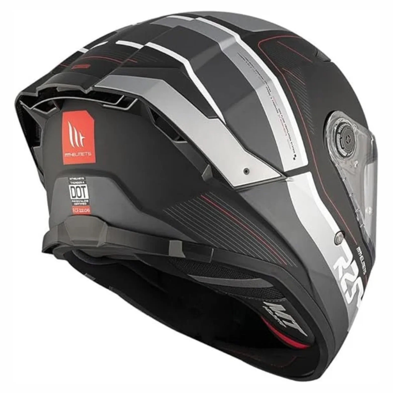 MT Thunder 4 SV R25 B2 Gloss Black Grey Helmet