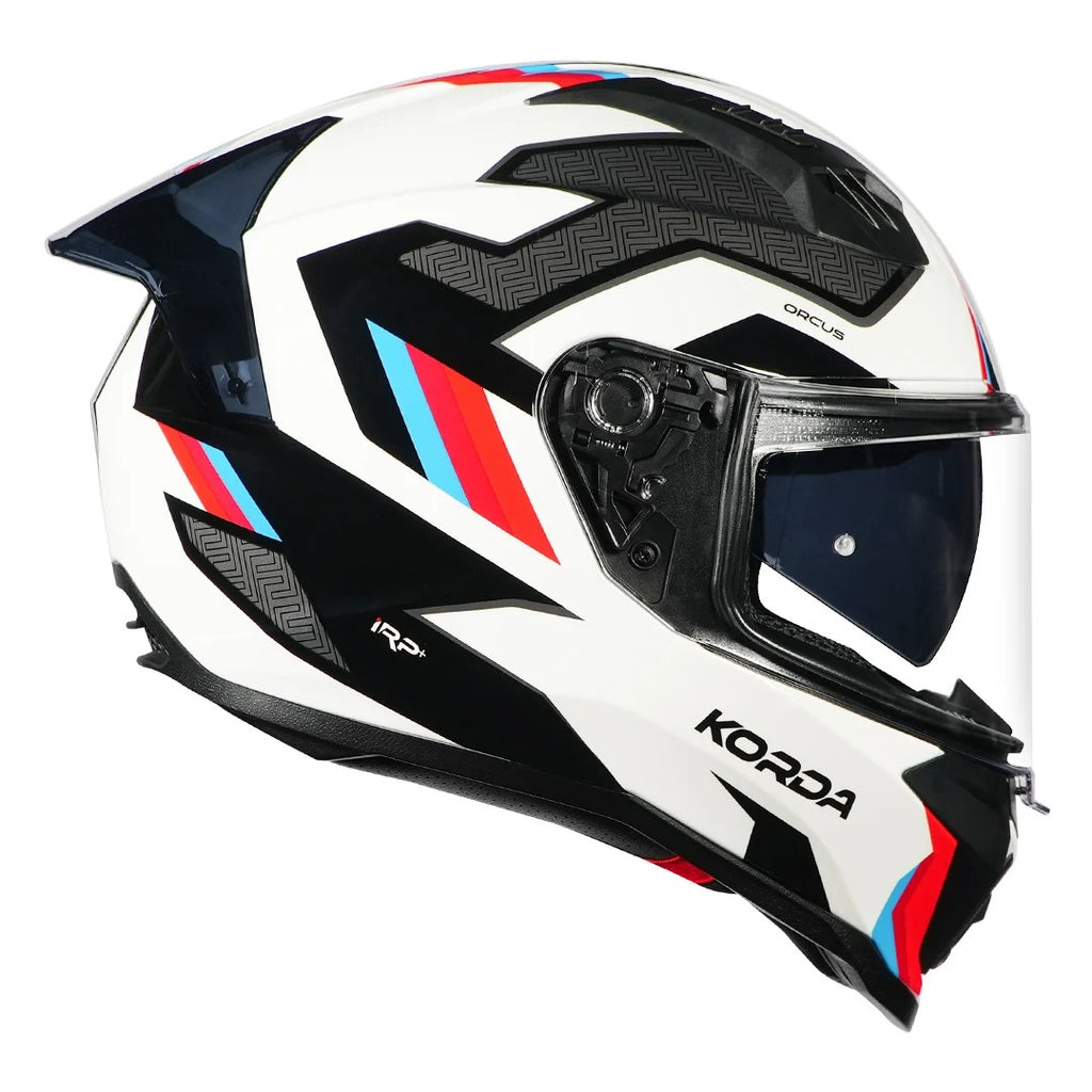 Korda Evo Orcus Gloss White Red Blue helmet