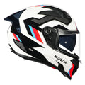 Korda Evo Orcus Gloss White Red Blue helmet