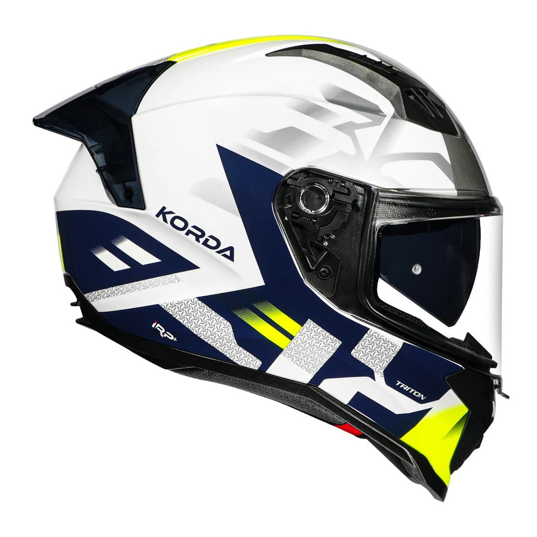 Korda Evo Triton Gloss White blue helmet