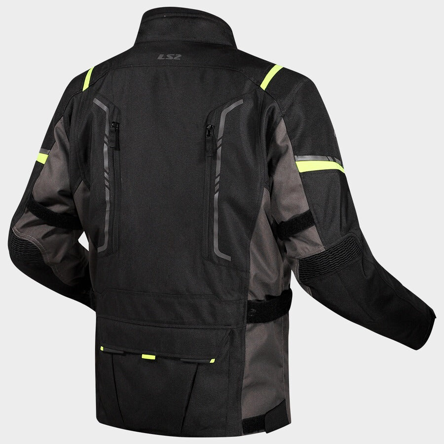 LS2 NARVICK RIDING JACKET - BLACK GREY NEON