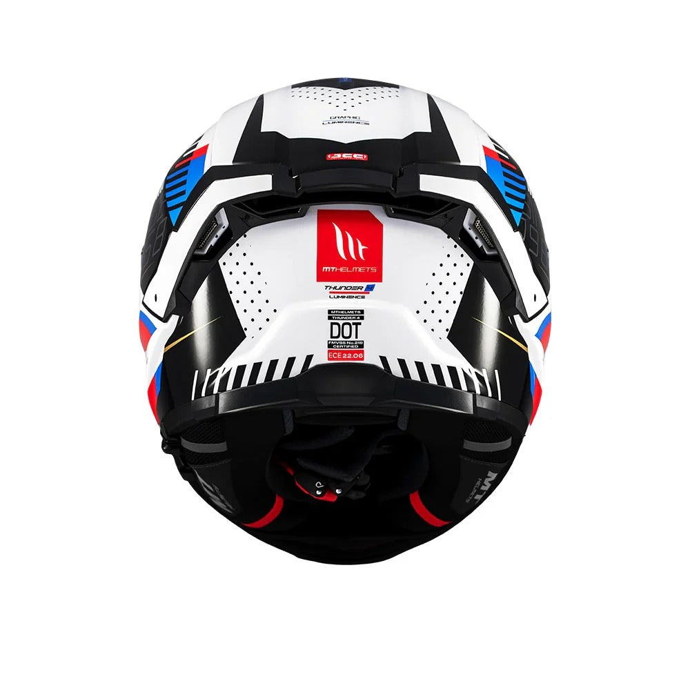 MT Thunder 4 SV A7 Luminence Gloss White Blue Red Helmet