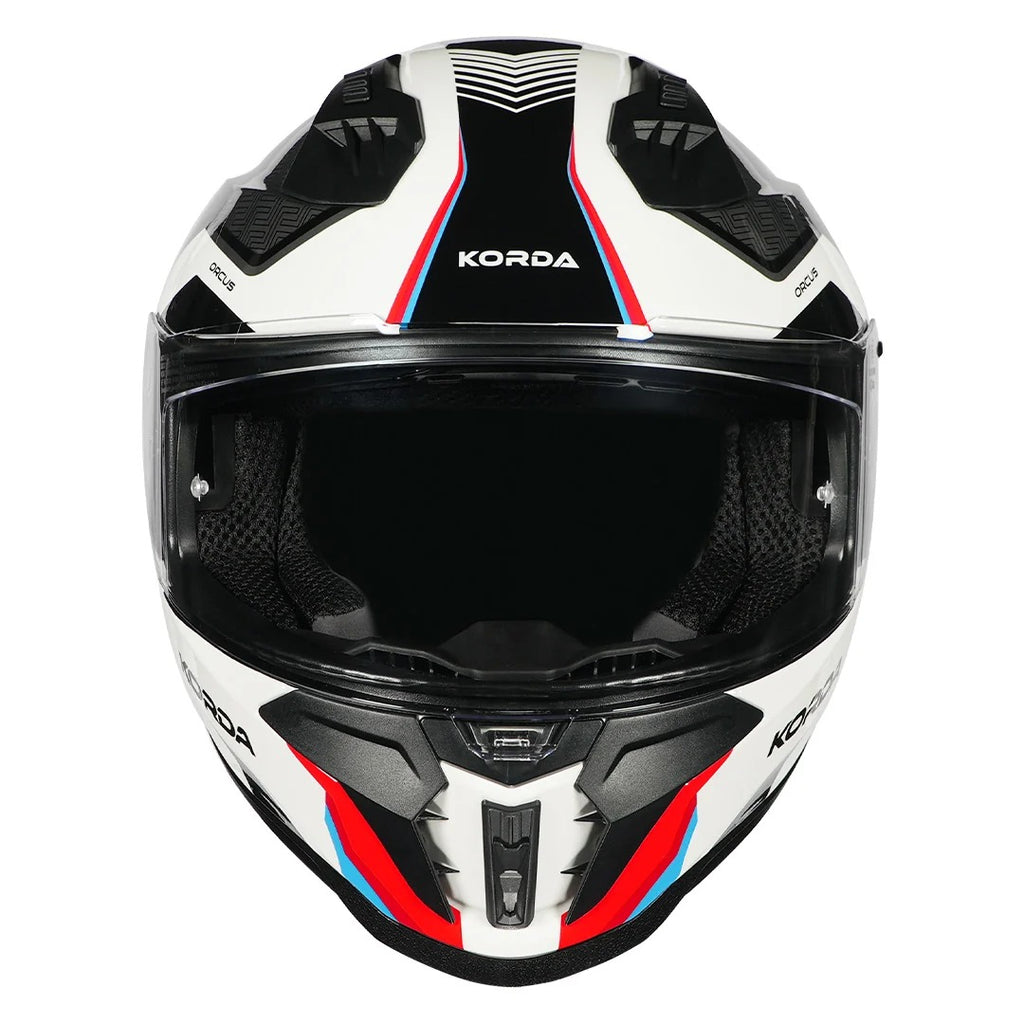 Korda Evo Orcus Gloss White Red Blue helmet