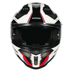 Korda Evo Orcus Gloss White Red Blue helmet