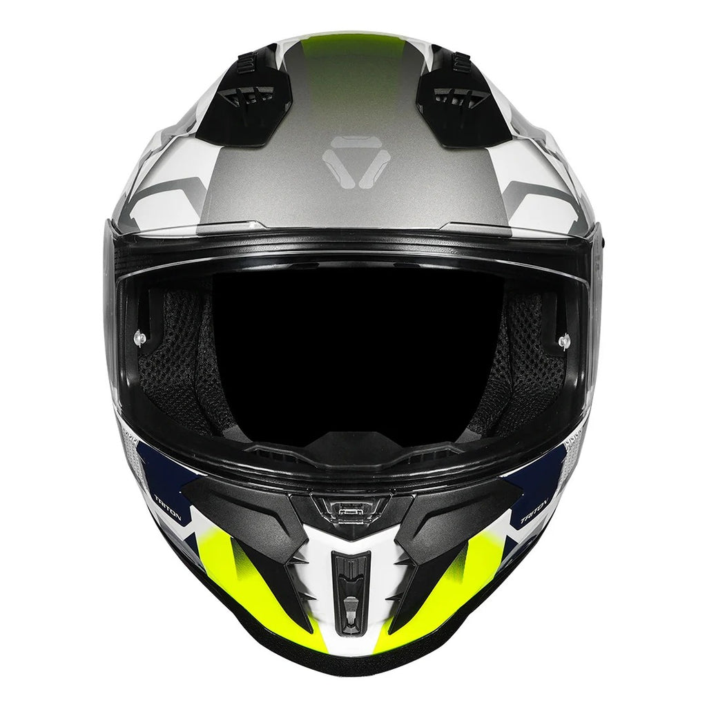 Korda Evo Triton Gloss White blue helmet