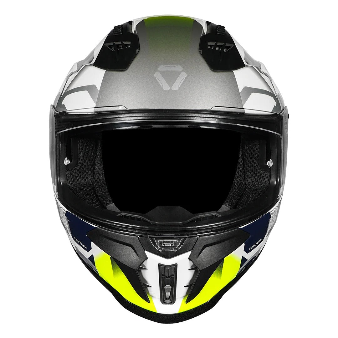 Korda Evo Triton Gloss White blue helmet