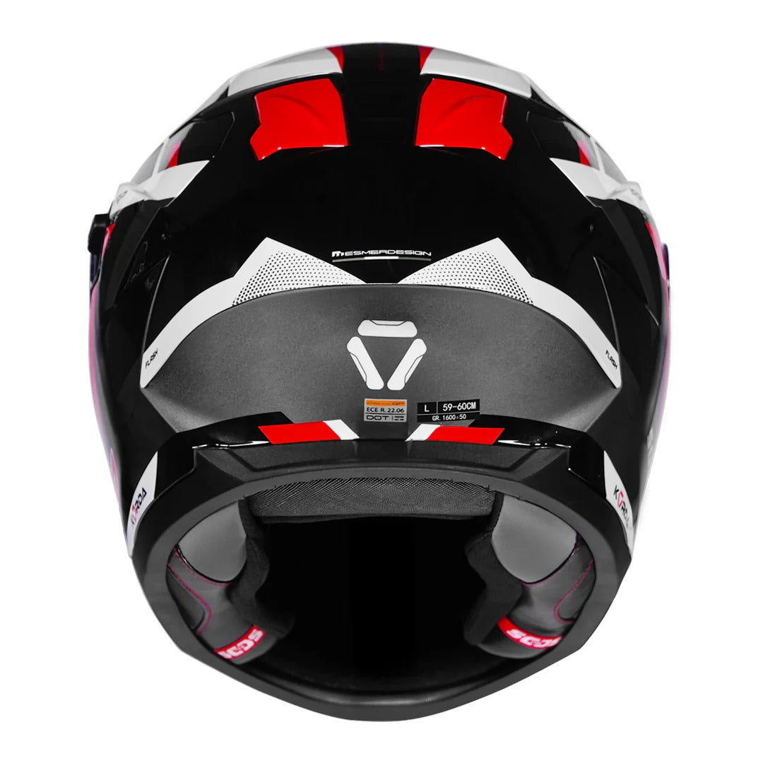Korda Sonic GP Flash Helmet - Gloss Black Red