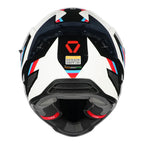 Korda Evo Orcus Gloss White Red Blue helmet