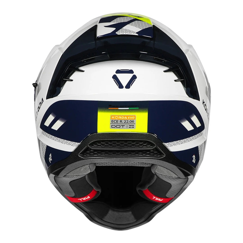 Korda Evo Triton Gloss White blue helmet