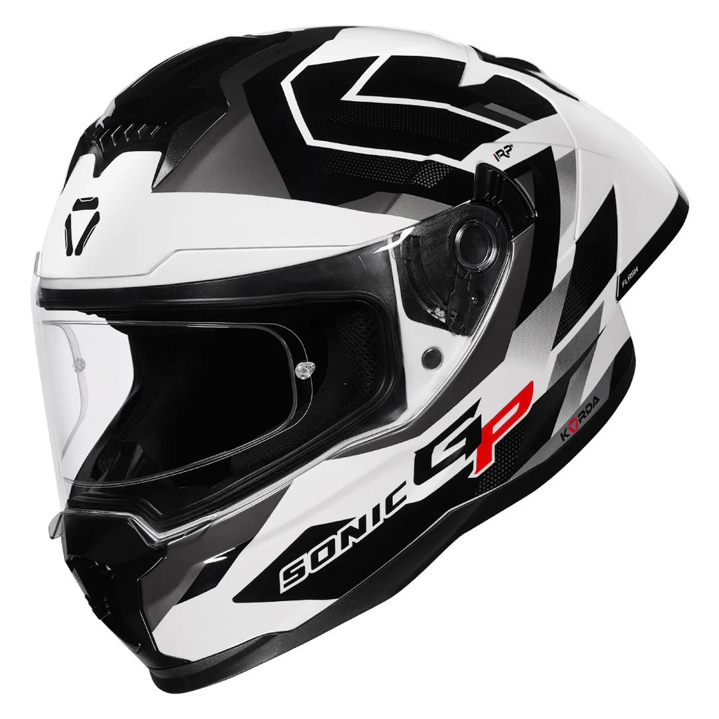Korda Sonic GP Flash Helmet - Gloss Black White